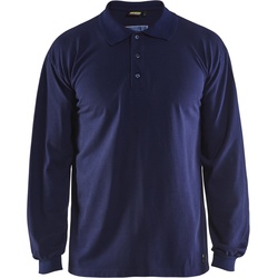 Blakläder Flammschutz Polo Shirt langärmelig 3374 1726 in zwei Farben - marineblau - XS