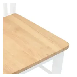vidaXL Esszimmerstühle 2 Stk. Weiß Massivholz Gummibaum