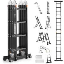 Vevor Mehrzweckleiter, Multifunktionsleiter Leitergerüst 7-in-1 4 Stufen 4650mm