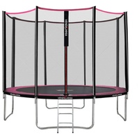 VENDOMNIA Fitnesstrampolin Gartentrampoline mit Sicherheitsnetz, Leiter, Randabdeckung, (Outdoor und Indoor Gartentrampolin mit Zubehör, Fitness Trampoline), 305 cm, Farbwahl rosa