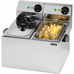 Saro PROFRI 44 Doppel 8 l Eigenständig 400 W Fritteuse Edelstahl