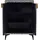 Woood Highboard 81 x 108 x 43 cm Schwarz / Weiß