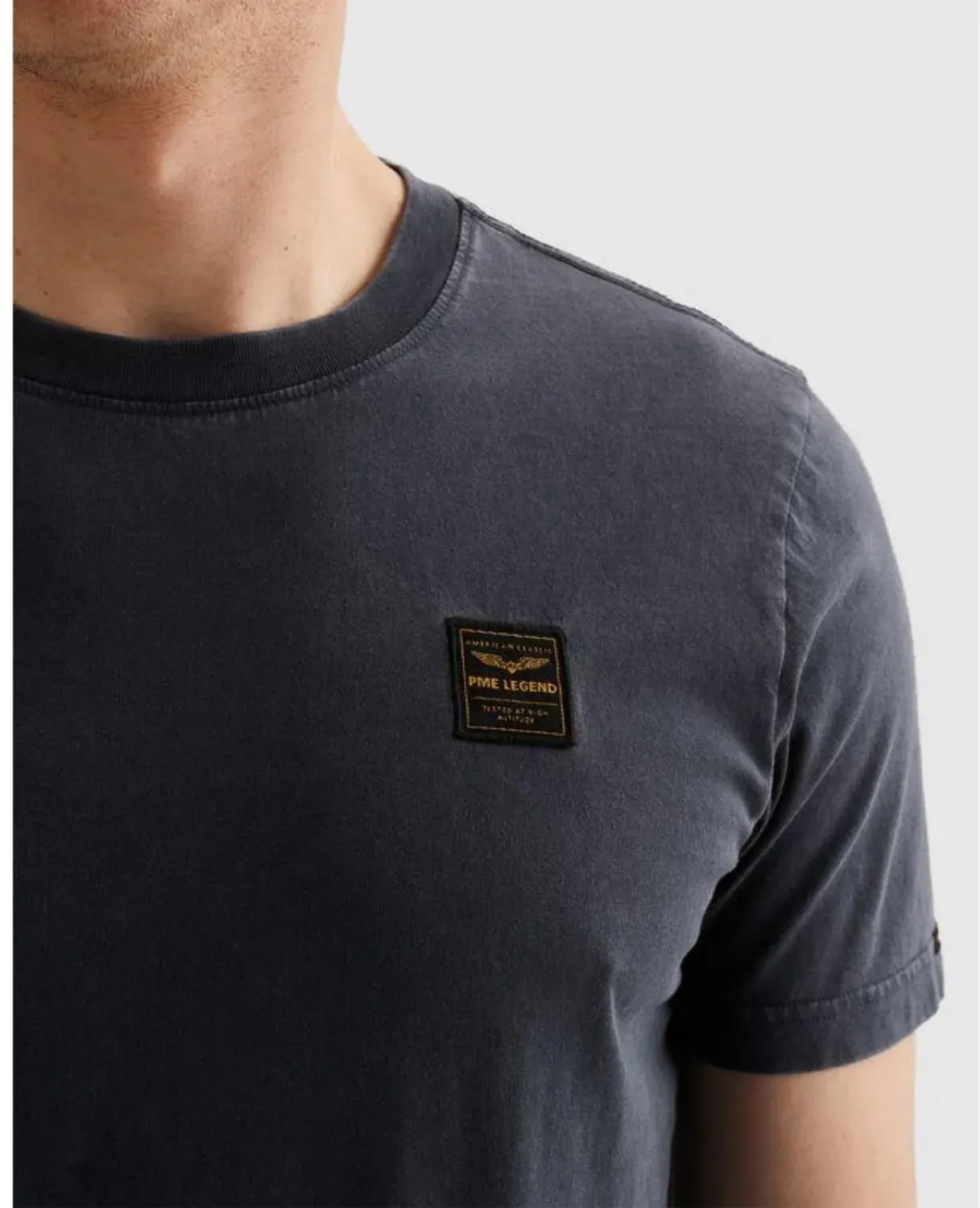 T-Shirt PME LEGEND, Herren, Gr. XL, mood indigo, Jersey, Obermaterial: 100% Baumwolle, normal normal, Rundhals, Shirts T-Shirt, Garment dye - Färbung