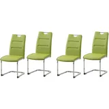 Hti-Living Schwingstuhl DannyC Kunstleder grün 4er Set