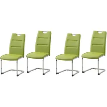 Hti-Living Schwingstuhl DannyC Kunstleder grün 4er Set