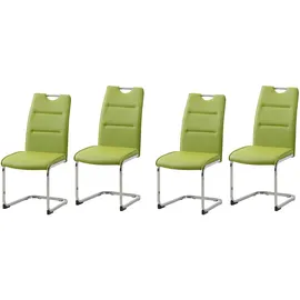 Hti-Living Schwingstuhl DannyC Kunstleder grün 4er Set