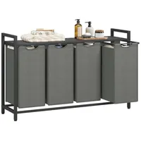 alasans Wäschekorb REX schwarz/grau - Schwarz/Grau