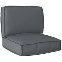 VidaXL 2-teiliges Palettenkissen-Set Anthrazit Oxford-Stoff