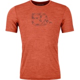 Ortovox Herren 120 Cool Tec Mtn Logo T-Shirt, rot,
