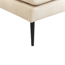 Beliani Ecksofa Creme Linksseitig FLAM