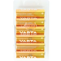 Varta Batterie Alkaline, Mignon, AA, LR06, 1.5V Longlife, Retail Box (12-Pack)