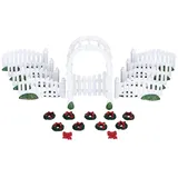 Lemax - Plastic Arbor & Picket Fences with Decorations 04233 Zaun Weihnachtsdorf