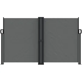 vidaXL Seitenmarkise Ausziehbar 140 x 1000 cm Anthrazit Polyester