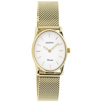 Oozoo Uhr Vintage Series-Damen-Mesh-Armband - Variante: gold/weiß
