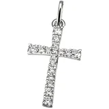 Firetti Kreuzanhänger Schmuck Geschenk Gold 375 Halsschmuck Anhänger Halskette Kreuz, mit Zirkonia (synth) goldfarben|silberfarben