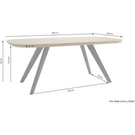 Schöner Wohnen Larvik 200 x 76 x 100 cm braun