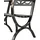 Relaxdays Gartenstuhl 60 x 56 x 85,5 cm gold/schwarz/bronze mit Armlehnen