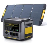 VTOMAN FlashSpeed 1500 Tragbare Powerstation 1548Wh mit 400W Solarpanel, LiFePO4 Solargenerator, 230V/1500W AC Ausgang/Eingang, Schnelle Vollladung in 1 Stunde für Zuhause, Angeln, Camping