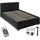 Tectake Polsterbett 120 x 200 cm Schwarz