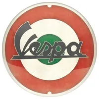 Nostalgic Art Nostalgic-Art Retro Blechschild, 35 cm, Vespa – Logo Italian – Geschenk-Idee für drinnen Stahl Mehrfarbig