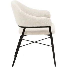 omg design »Roma« (Set) 2 Stk.bequemer Esszimmerstuhl, Polsterstuhl mit Bouclé Bezug