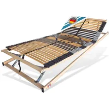 Matratzen Perfekt Lattenrost mit 42 Leisten Kopfteil verstellbar 90 x 190 cm