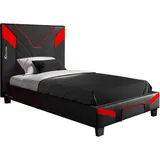 X Rocker Cerberus 90 x 190 cm Carbon/Rot
