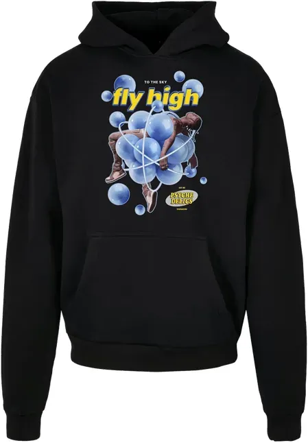 Mister Tee Psychadellic Oversized Hoody Schwarz