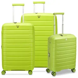 Roncato B-Flying Move 4 Rollen Kofferset 3-teilig mit Dehnfalte  grün
