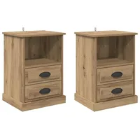 VidaXL Nachttisch 2 pcs Eiche handwerklich 43 x 36