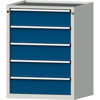 ANKE Schubladenschrank 610.000, für Werkstatt, Werkzeugschrank aus Metall, blau, 5 Schübe