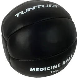 Tunturi Medizinball Kunstleder schwarz - 1 kg