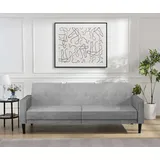 dorel home Schlafcouch 100% Polyester 3-Sitzer Grau