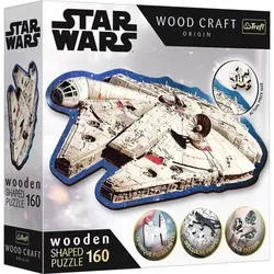 Trefl Puzzle Holzhandwerk: Star Wars, Millenium Falcon - 160 Teile aus Holz
