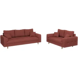 s-style möbel SITZGARNITUR 3+2 Alma Terrakotta Cord