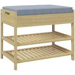HOMCOM Schuschrank Bambus, Schaumstoff
