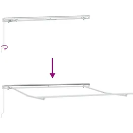 vidaXL Markise 350 x 250 cm bunt gestreift