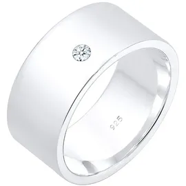 Elli PREMIUM Ring Damen Basic Modern mit Diamant (0.03 ct.) 925 Silber