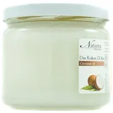 Naturra Körperöl Kokosöl Bio kaltgepresst unraffiniert nativ Premiumqualität im Glas, Bio-zertifizierte native Rohware, 100 % rein, Natürlich vegan, Glas