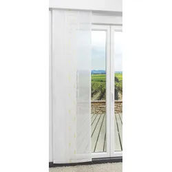 Lysel Schiebegardine Retrodesign in Gelbgrün, in der Größe "(BxH) 60cm x 245cm"