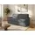 vente-unique Schlafcouch Polyester 3-Sitzer Grau