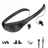 Wasserdichter MP3-Player zum Schwimmen, Tayogo Wasserdichter MP3-Player, 8 GB IPX8 Magnetisches Laden Schwimmen Headset, MP3/FM-Modus, Musik-Player zum Schwimmen (Schwarz)