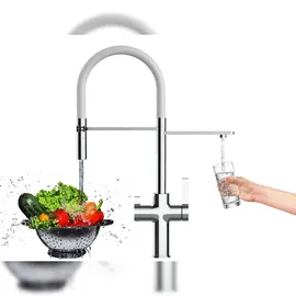 VIZIO 3 Wege Wasserhahn Schlauchbrause Weiß