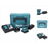 Makita DBO 480 RM1J Akku Schwingschleifer 18 V 112 x 102 mm + 1x Akku 4,0 Ah + Ladegerät + Makpac