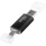 DOCOELF USB C Stick 64gb, Mini USB C Speicherstick 64gb 2-in-1 Type C USB 2.0 Flash-Laufwerke Pen Drive 64 GB für Android Handy, Tablet, Computer, PC, Laptop, Samsung, Huawei, Xiaomi(Schwarz)