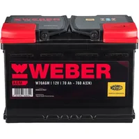 Autobatterie 70 Ah Weber AGM 12V 70Ah 760A B13 MAGNETI MARELLI