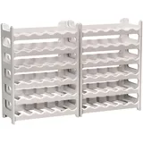 ARTECSIS Weinregal stapelbar 72 Flaschen 12-tlg.  Granitgrau