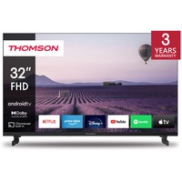 Thomson 32 Zoll (80 cm) Full HD LED Fernseher Smart Android TV (WLAN, HDR, Triple Tuner DVB-C/S2/T2, Sprachsteuerung, Netflix, YouTube, Prime Video, Disney+) – 32FA2S13-2023