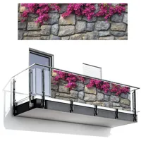 MuchoWow Balkon-Sichtschutz, Magenta, Kunststoff, Rechteckig, 300x100 cm, Sonnen- & Sichtschutz, Sichtschutz Garten, Balkon Sichtschutze