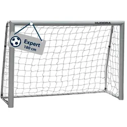 Hudora Fussballtor Expert 180 (stabil, langlebig, wetterbeständig) weiss - 180x120x60cm